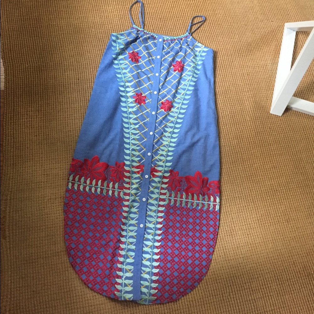 Anthropologie "Lilka" Embroidered Sun Dress